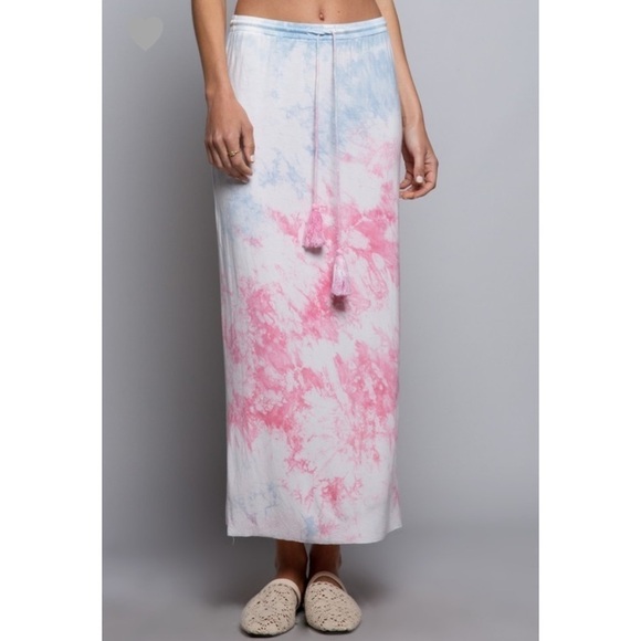 COTTON Candy Tie Dye Maxi Skirt - Picture 5 of 13